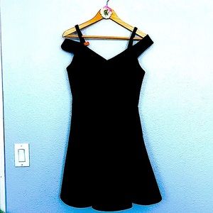 Black Velvet Fit & Flare Cocktail Dress